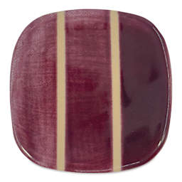 Speedball Mid-Fire Glaze - Blackcurrant - application tile (varied thickness layers)