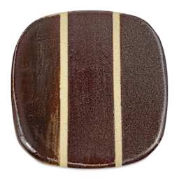 Speedball Mid-Fire Glaze - Jasper - application tile (varied thickness layers)