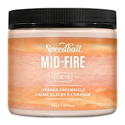 Speedball Mid-Fire Glaze - Orange Creamsicle, 16 oz container