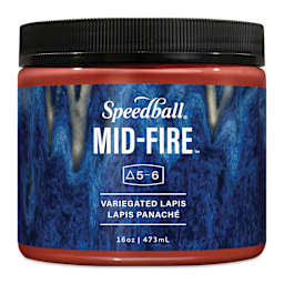 Speedball Mid-Fire Glaze - Varigated Lapis, 16 oz container