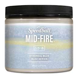 Speedball Mid-Fire Glaze - Ethereal Blue, 16 oz container