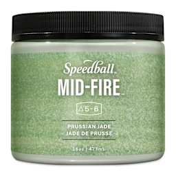Speedball Mid-Fire Glaze - Prussian Jade, 16 oz container