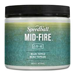Speedball Mid-Fire Glaze - Blue Topaz, 16 oz containers