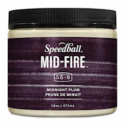 Speedball Mid-Fire Glaze - Midnight Plum, 16 oz container