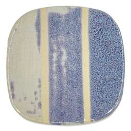 Speedball Mid-Fire Glaze - Lavender Mist - applicator tile (varied levels of thickness)