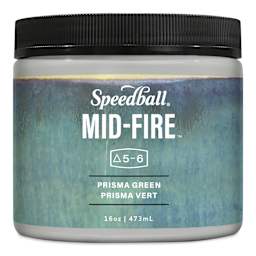 Speedball Mid-Fire Glaze - Prisma Green, 16 oz - front of packaging