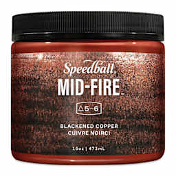 Speedball Mid-Fire Glaze - Blackened Copper, 16 oz container