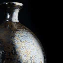 Amaco Cosmos Glaze - CO-14 Solar Rainbow close-up of finished vase example