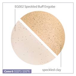 Mayco Stoneware Engobe - EG002 Speckled Buff Cone 6 comparison to regular speckled clay