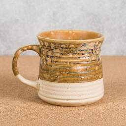 Mayco Stoneware Engobe - Speckled Buff - finished mug example