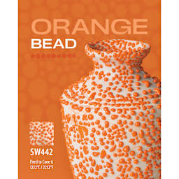 Orange Bead, SW442 Fired to Cone 6 1222°C/ 2232°F