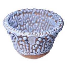 Ritual Glaze Bead Glaze - Blue - finished example, close-up