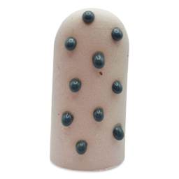 Ritual Glaze Melt Gloop Glaze - Grey - finished example, dots