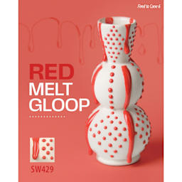 Red Melt Gloop, Fired to Cone 6