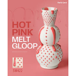 Hot Pink Melt Gloop, Fired to Cone 6