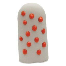 Ritual Glaze Melt Gloop Glaze - Orange - finished example, dots