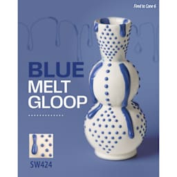 Blue Melt Gloop, Fired to Cone 6