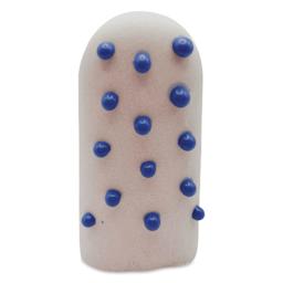 Ritual Glaze Melt Gloop Glaze - Blue - finished example, dots