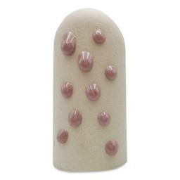 Ritual Glaze Melt Gloop Glaze - Pastel Purple - finished example, dots