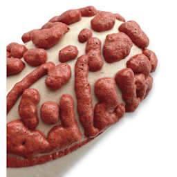 Ritual Glaze Moon Rocks Glaze - Red - finished example, close-up