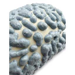 Ritual Glaze Moon Rocks Glaze - Pastel Blue - finished example, close-up