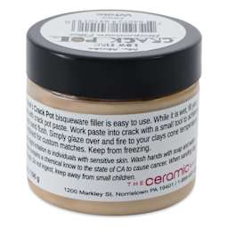 The Ceramic Shop Mr. Mark's Crack Pot Low Fire Bisqueware Filler - White, 2 oz - back