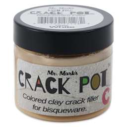 The Ceramic Shop Mr. Mark's Crack Pot High Fire Bisqueware Filler - White, 2 oz - front