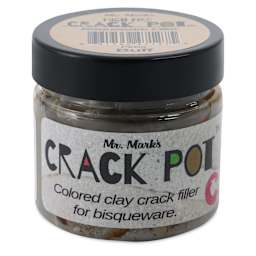 The Ceramic Shop Mr. Mark's Crack Pot High Fire Bisqueware Filler - Buff, 2 oz - front