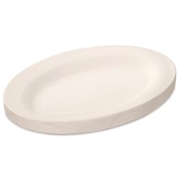 The Ceramic Shop Oval Serving Tray Slump Mold - 18" x 13" - angled