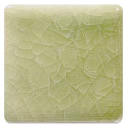 Amaco Kiln Ice Glaze - Frozen Fern - glaze over #16 white chocolate clay