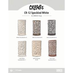 Amaco Crawls Glaze - CR-12 Speckled White, Pint clay comparison