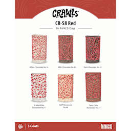 Amaco Crawls Glaze - CR-58 Red, Pint clay comparison