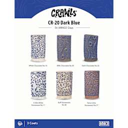 Amaco Crawls Glaze - CR-20 Dark Blue, Pint clay comparison
