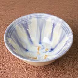 Mayco Stoneware Bisque Bowls - Pkg of 6, Dessert Bowl finished example top down view