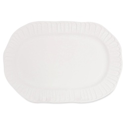 Mayco Stoneware Bisque Platter - Fluted Oval Platter