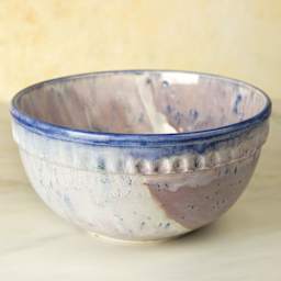 Mayco Stoneware Bisque Vintage Mixing Bowls - Medium Vintage Mixing Bowl finished product side view