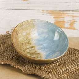 Mayco Stoneware Bisque Bowls - Serving Bowl finished product angled view