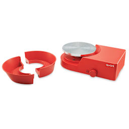 Quark S+ Potter’s Wheel - Red, with detached splash pan