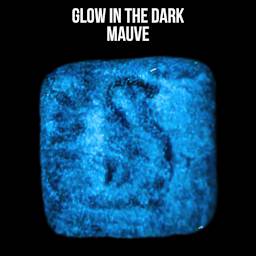 Penguin Pottery Glow in the Dark Glaze - Mauve showing glow effect