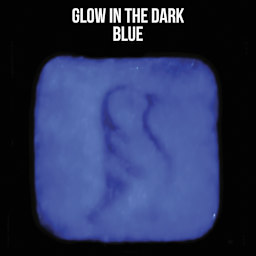 Penguin Pottery Glow in the Dark Glaze - Blue showing glow effect