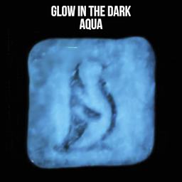 Penguin Pottery Glow in the Dark Glaze - Aqua showing glow effect