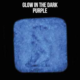 Penguin Pottery Glow in the Dark Glaze - Purple showing glow effect