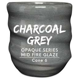 Penguin Pottery Opaque Series Mid-Fire Glaze - Pkg of 8, Charcoal Grey