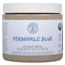 Penguin Pottery Opaque Series Mid-Fire Glaze - Periwinkle Blue, 16 oz Jar