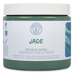 Penguin Pottery Opaque Series Mid-Fire Glaze - Jade, 16 oz Jar