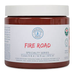 Penguin Pottery Specialty Series Mid-Fire Glaze - Fire Road, 16 oz Jar