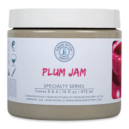 Penguin Pottery Specialty Series Mid-Fire Glaze - Plum Jam, 16 oz Jar
