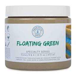 Penguin Pottery Specialty Series Mid-Fire Glaze - Floating Green, 16 oz Jar