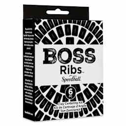 Speedball Boss Ribs Clay Centering Kit - Set of 6, Black front of packaging