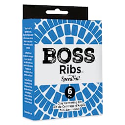 Speedball Boss Ribs Clay Centering Kit - Set of 6, Blue front of packaging